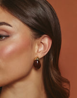 PENDIENTES GOTA MARRÓN