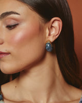 PENDIENTES GOTA AZUL