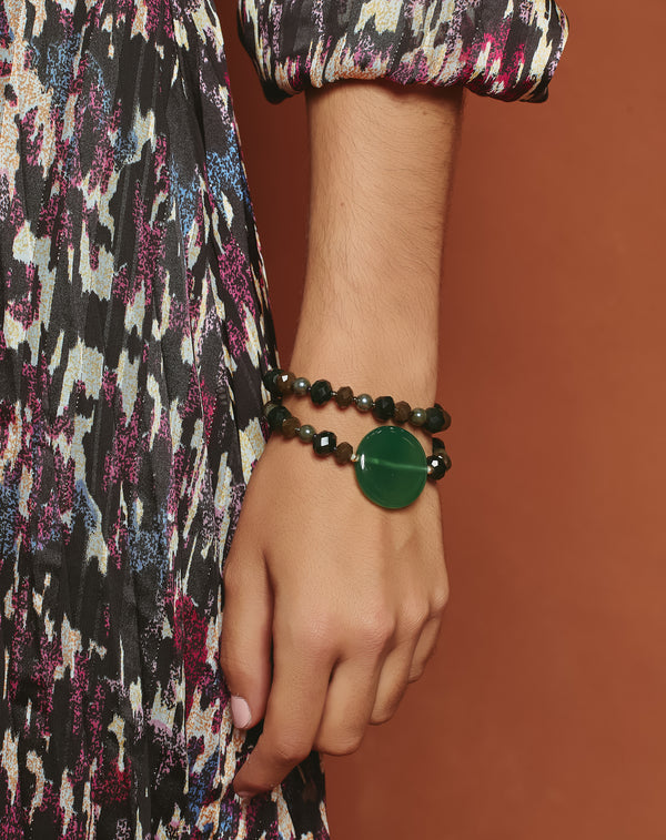 PULSERA DOBLE VERDE IRENE