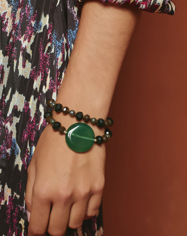 PULSERA DOBLE VERDE IRENE