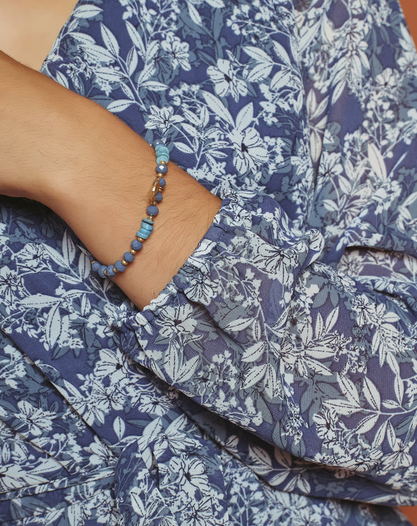PULSERA CRISTAL MARÍA AZUL