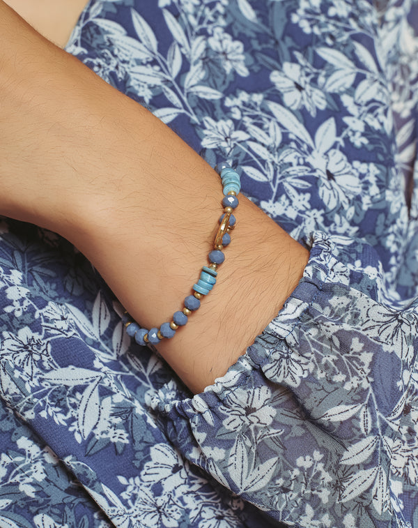 PULSERA CRISTAL MARÍA AZUL