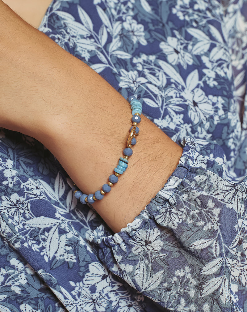 PULSERA CRISTAL MARÍA AZUL