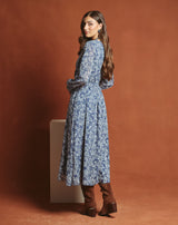 VESTIDO FLORECITAS DULCE AZUL
