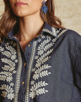 CAMISA JEANS BORDADA