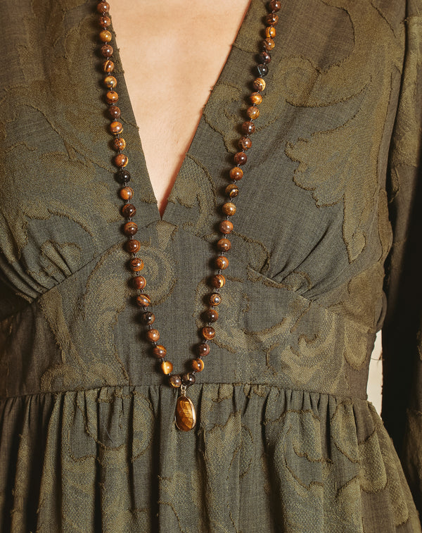 COLLAR PIEDRA MARRÓN MARI