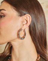 PENDIENTES ARO LARA GRIS