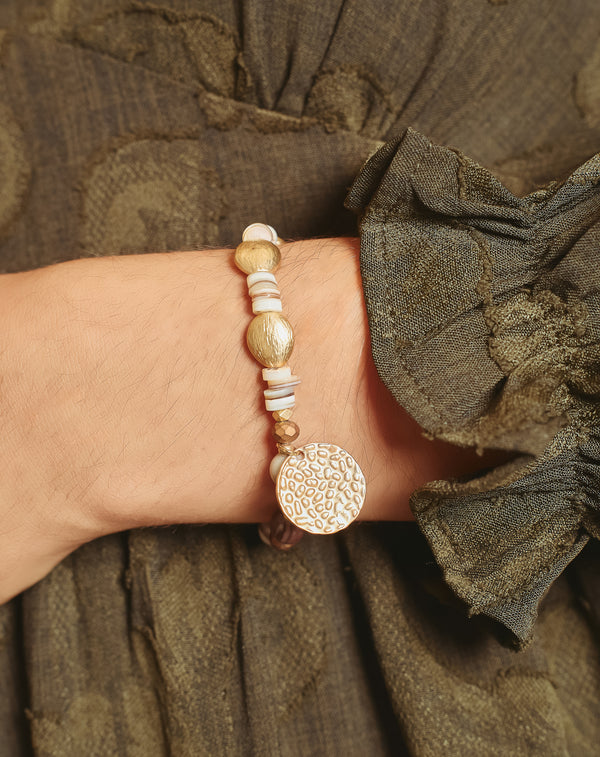 PULSERA ELÁSTICA LUPE BEIGE