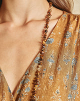 COLLAR CON PIEDRAS DE COLORES MARRÓN