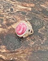 ANILLO BRILLANTE PIEDRA ROSA - Monica Ecco