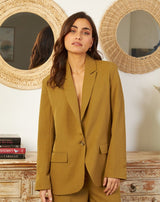 BLAZER RECTA BOLSILLOS VERDE - Monica Ecco