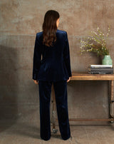 BLAZER VELVET MARINO - Monica Ecco