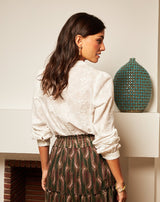 BLUSA BORDADA BLANCA LILI - Monica Ecco