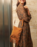 BOLSO FLECOS ARANDELAS CUERO SILVIA - Monica Ecco