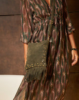 BOLSO FLECOS ARANDELAS VERDE SILVIA - Monica Ecco