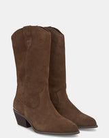 BOTA COWBOY BAJO MARRÓN - Monica Ecco
