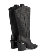 BOTA COWBOY BORDADOS NEGRO - Monica Ecco