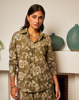 CAMISA BORDADA FLORES MELI KAKHI - Monica Ecco