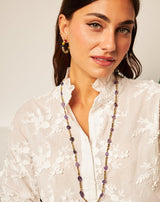 CAMISA FLORAL BORDADA LUISA - Monica Ecco