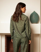 CAMISA FLORES MONA VERDE - Monica Ecco
