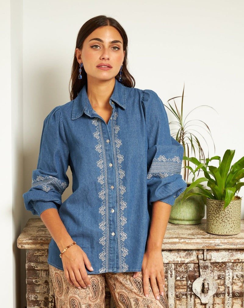 CAMISA JEANS SUSANA - Monica Ecco