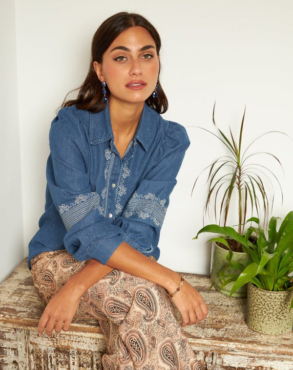 CAMISA JEANS SUSANA - Monica Ecco