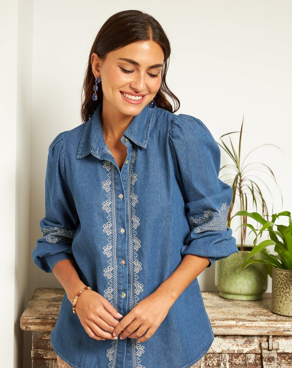 CAMISA JEANS SUSANA - Monica Ecco