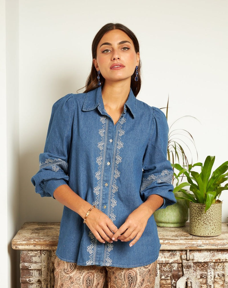CAMISA JEANS SUSANA - Monica Ecco