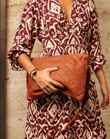 CARTERA GRANDE TRENZADA CUERO - Monica Ecco