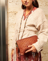 CARTERA TRENZADA CUERO DIANA - Monica Ecco