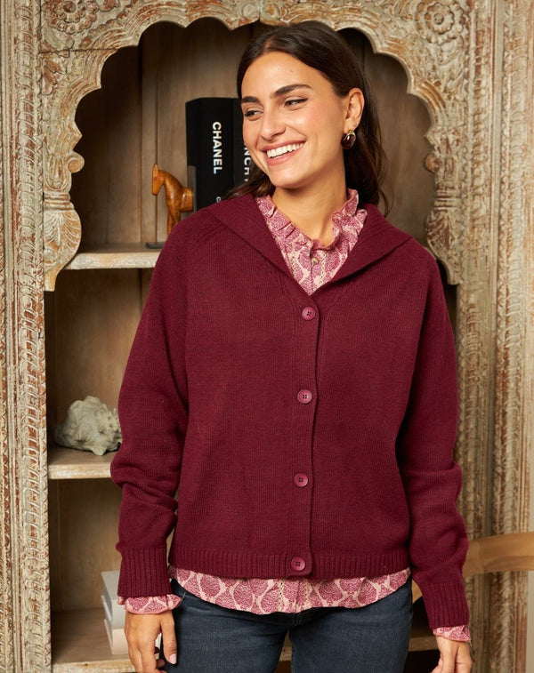 CHAQUETA PUNTO ELISA BURDEOS - Monica Ecco