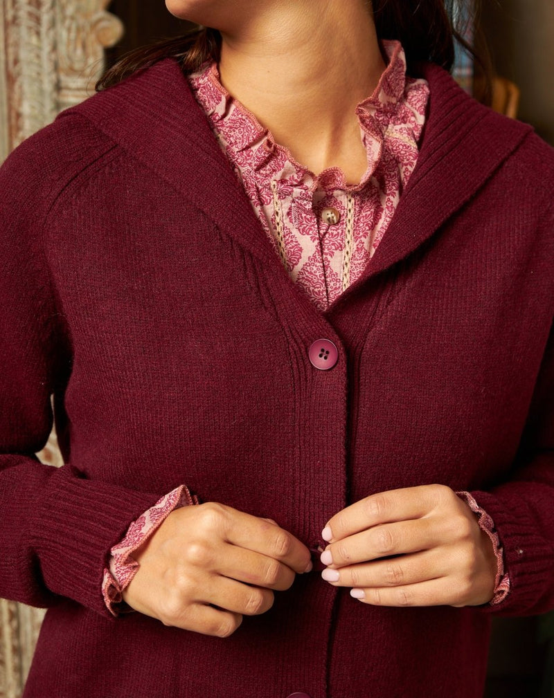 CHAQUETA PUNTO ELISA BURDEOS - Monica Ecco