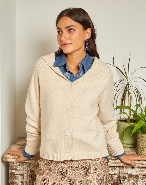 CHAQUETA PUNTO ELISA GRIS - Monica Ecco