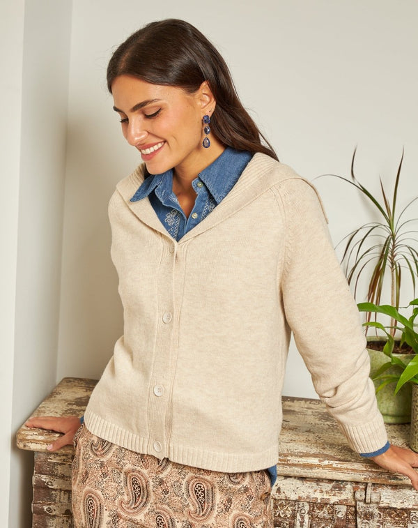 CHAQUETA PUNTO ELISA GRIS - Monica Ecco