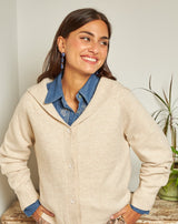 CHAQUETA PUNTO ELISA GRIS - Monica Ecco