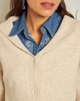 CHAQUETA PUNTO ELISA GRIS - Monica Ecco