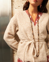 CHAQUETA PUNTO SANDRA TAUPE - Monica Ecco