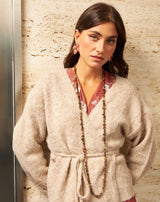 CHAQUETA PUNTO SANDRA TAUPE - Monica Ecco