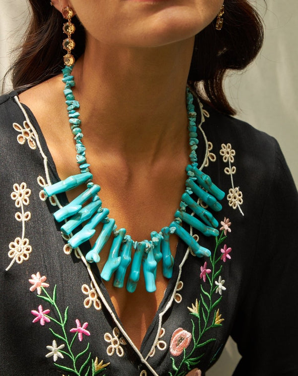 COLLAR AFRICA PIEDRA TURQUESA - Monica Ecco