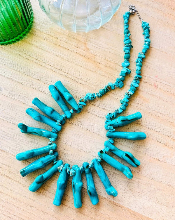 COLLAR AFRICA PIEDRA TURQUESA - Monica Ecco