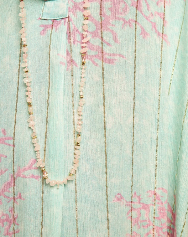 COLLAR CON PIEDRAS DE COLORES ROSA - Monica Ecco