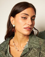 COLLAR CORTO CRISTALITOS BEIGE - Monica Ecco