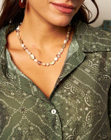 COLLAR CORTO CRISTALITOS BEIGE - Monica Ecco