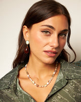 COLLAR CORTO CRISTALITOS BEIGE - Monica Ecco