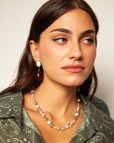 COLLAR CORTO CRISTALITOS BEIGE - Monica Ecco