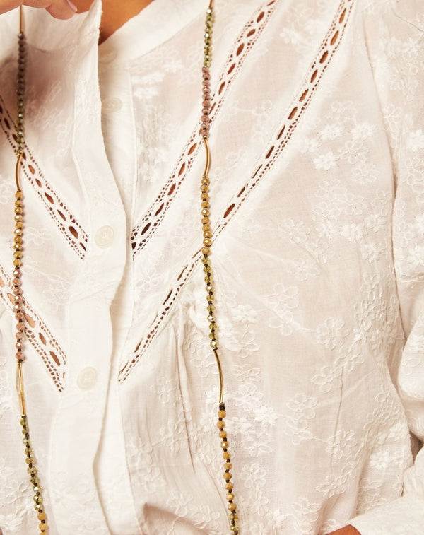 COLLAR CRISTAL COMBI CON DORADO - Monica Ecco