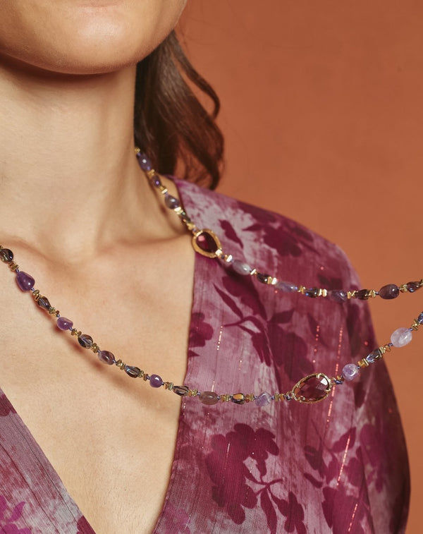 COLLAR CRISTAL VIOLETA SARA - Monica Ecco