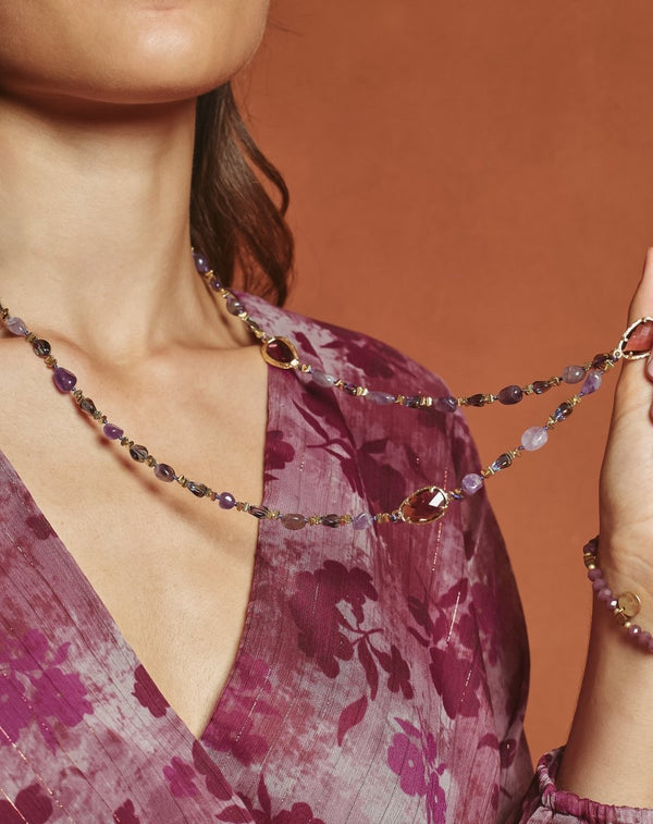 COLLAR CRISTAL VIOLETA SARA - Monica Ecco
