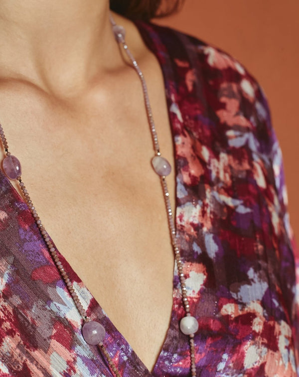 COLLAR FINO LILA ANA - Monica Ecco