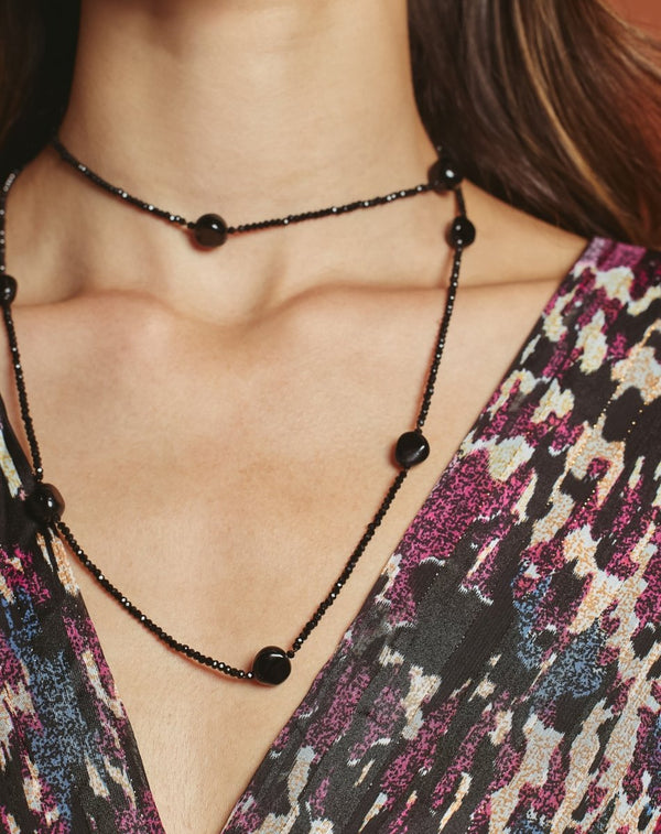 COLLAR FINO NEGRO ANA - Monica Ecco